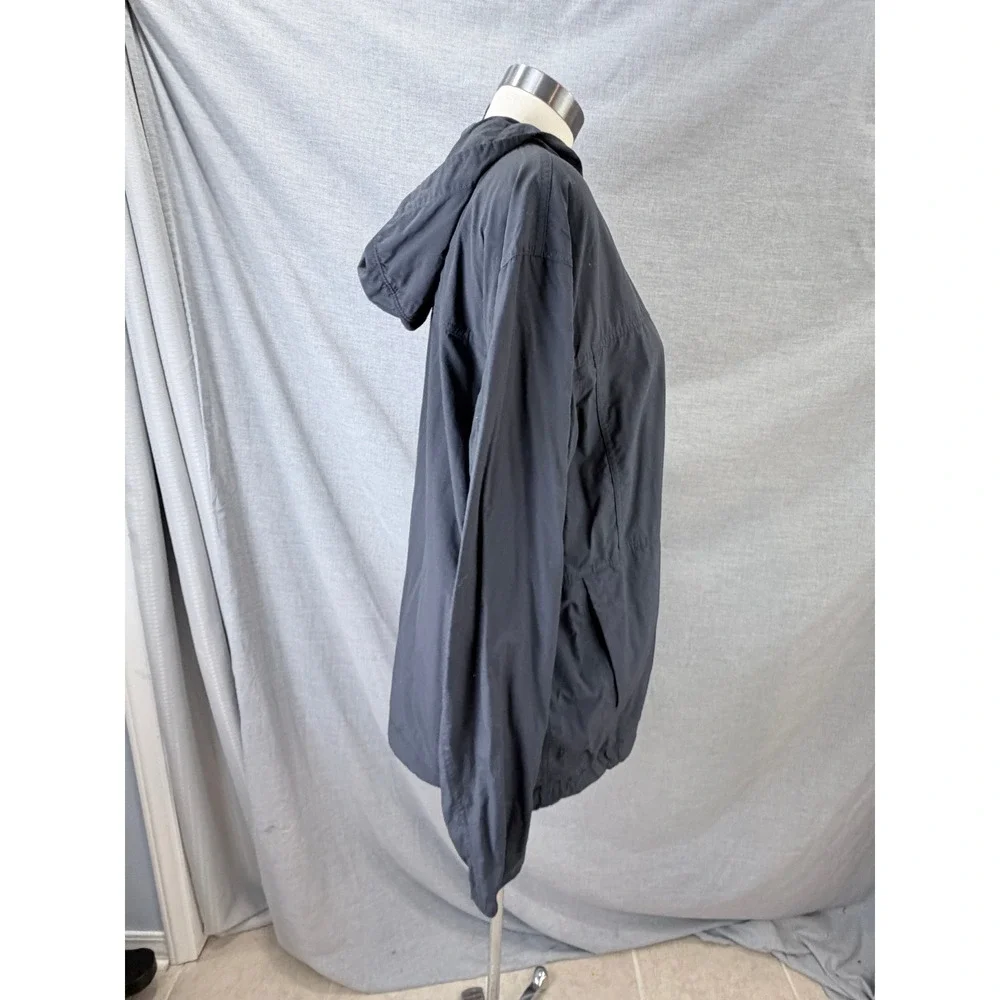 Mountain Hardwear‎ Mens Black Lightweight Full Zip Hooded Windbreaker Jacket L